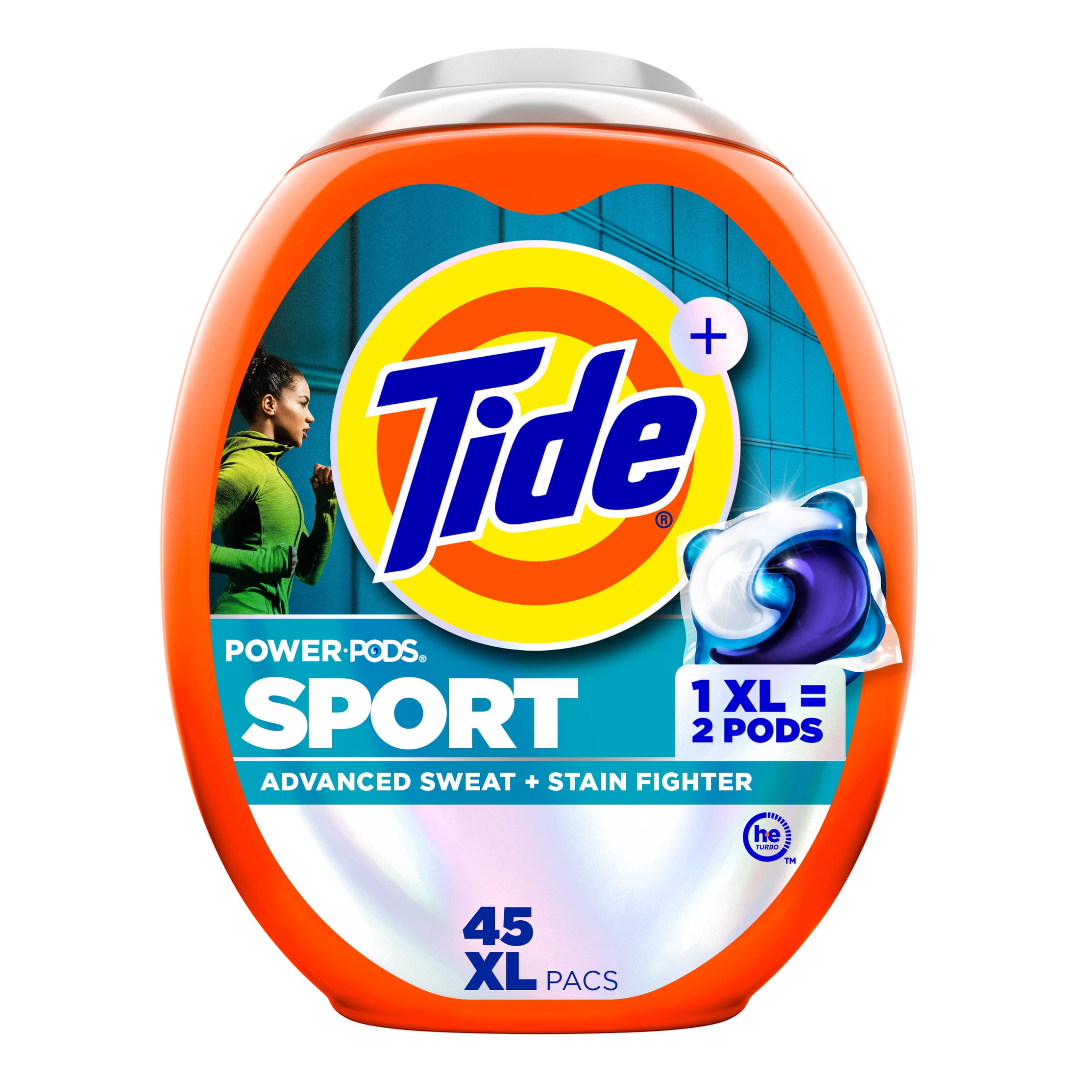 (4 pack) Tide Power Pods Laundry Detergent Soap Packs with Febreze, Sport Odor Defense, 45 Count