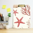 thumbnail image 2 of FORMRS Acrylic Clipboard with Low Profile Clip Standard A4 Letter Size, 12.5" x 9", White Starfish, 2 of 8