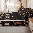 thumbnail image 5 of Homewish Vintage Cowboy Boots Zipper Full Size Comforter Sets with Fitted Sheet and 2 Pillowcases,Retro Floral Cactus Zipper Bedding Set,Black Brown,Black Reversible,4pcs, 5 of 8