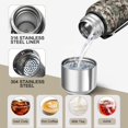 thumbnail image 3 of Camouflage 20oz Stainless Steel Thermal Bottle with Tea Filter and Cup Lid, Vacuum Insulated Coffee Mug with 316L Inner Liner, Leakproof Travel Thermos for Office, Commute & Outdoor, 3 of 6