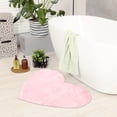 thumbnail image 6 of Unique Bargains Heart Shape Soft Absorbent Bath Rugs Light Pink 12" x 16", 6 of 7