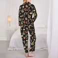 thumbnail image 3 of JUNZAN Christmas Tree Decoration Print Womens Pajama Sets,Long Sleeve Button Down for Women Pjs 2 piece-X-Large, 3 of 8