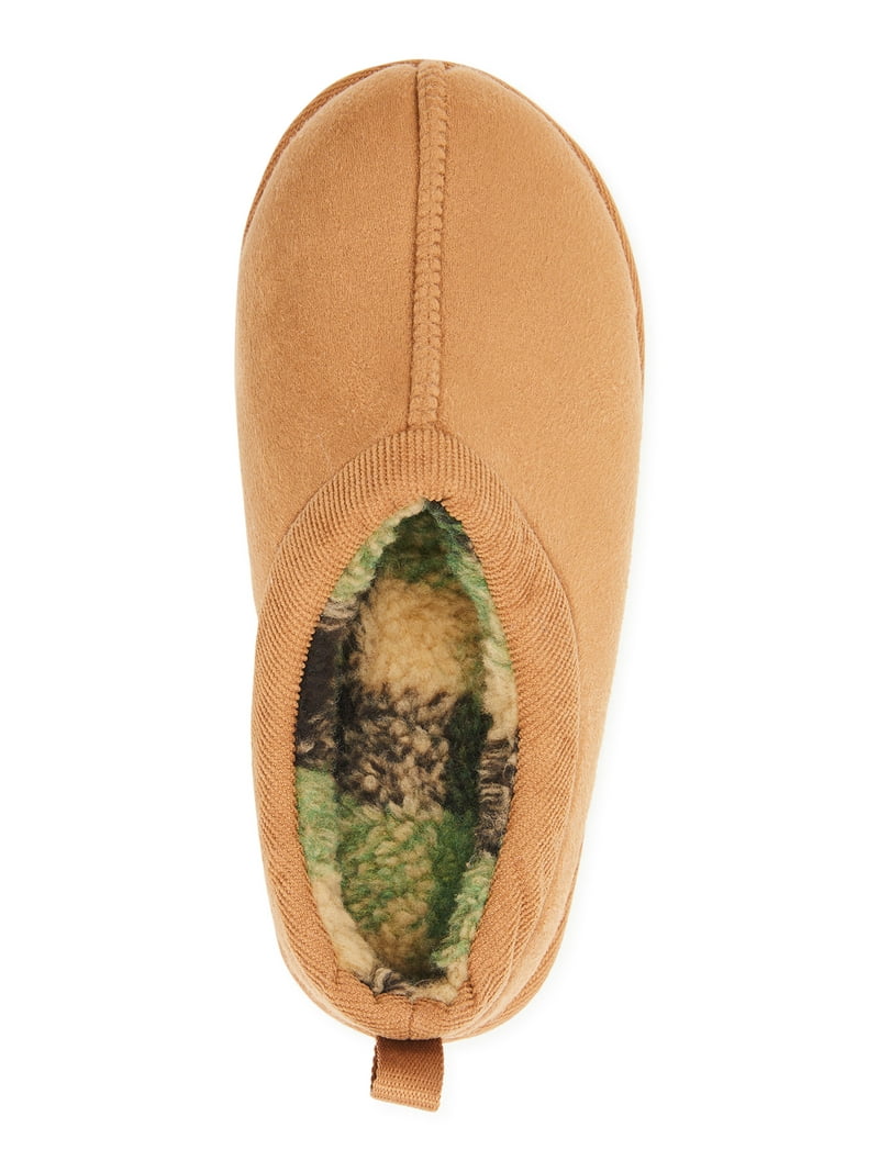 Wonder Nation Kids Faux Suede Slippers, Sizes 11/12-6