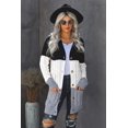 thumbnail image 2 of Women's Cable Knit Long Sleeve Sweater Button Open Front Cardigan Loose Outerwear with Pocket, 2 of 7