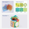 thumbnail image 2 of Ludolm Baby Square Tissue Box Toy, Baby Sensory Toys Musical Toys Montessori Toys Crinkle Toys Colorful Soft Scarf Box for 6 9 12 Months Toddlers Infants Newborns Gift(Farm), 2 of 6