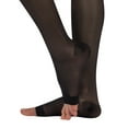 thumbnail image 4 of Graduated Compression Pantyhose | 18-22 mm/Hg Open Toe Tights | Black, Skin | S, M, L, XL | 140 DEN | Made in Italy (M, Black), 4 of 6