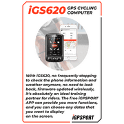 iGPSPORT iGS620 GPS Cycling Computer with Wearable4U Bundle