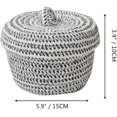 thumbnail image 2 of Klein Storage Basket With Lid In Natural Cotton For Nursery Black, 2 of 3