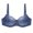 Dark Blue, variant on Bra Gathers Big Cup Lace Jacquar D Underwear For Women Lace Push Up Brassiere