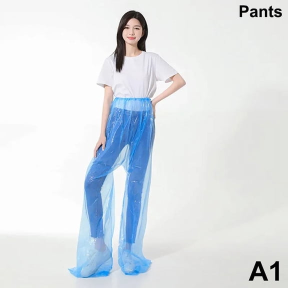 Disposable Rain Pants Thickened Pack Foot Drift Waterproof Split Set Tourism Clear Raincoat Rainsuit Outdoor Travel Cycling