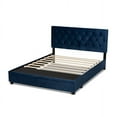 thumbnail image 5 of Baxton Studio Caronia Modern Upholstered Storage Platform Bed, Queen, Navy Blue, 5 of 7
