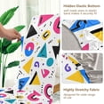 thumbnail image 5 of Yayeee 4 Pack Dining Chair Covers Stretch Parson Chairs Slipcovers Seat Protector, Yellow Retro Shapes, 5 of 6