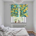 thumbnail image 6 of 2 Panels Kitchen Tier Curtains 39 Inch Length, Country Leaf Grommets Window Treatment Curtain, Botanical Pastoral Plant Country Thermal Curtains Drapes for Living Room/Bathroom, 6 of 9