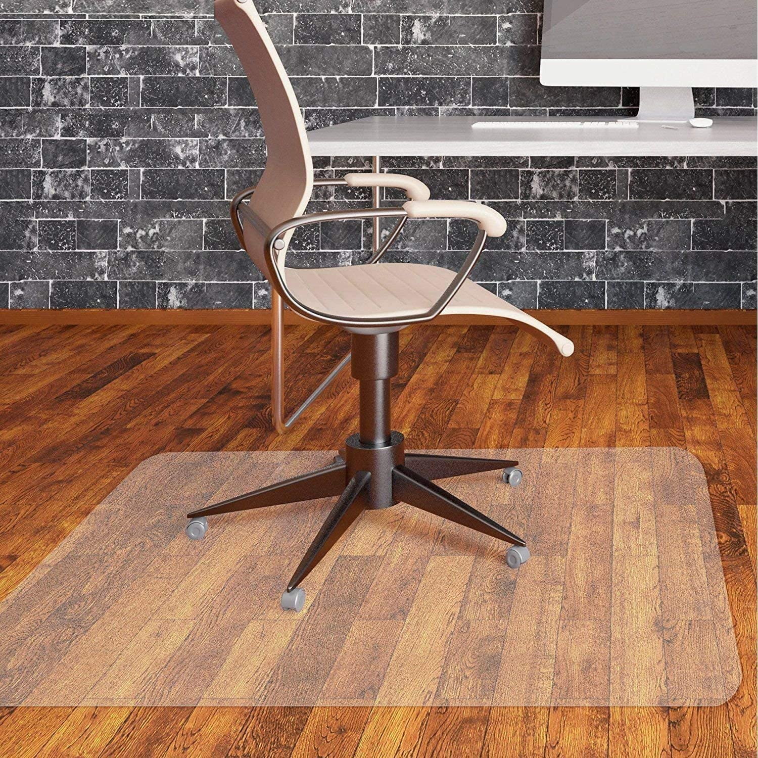 48"x36" Plastic Hard Floor Mat Protector Office Chair Wood Floor Computer Desk 