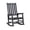 Black, variant on Kaleemen Oversized Outdoor Rocking Chair,Easy to Assemble High Density Polyethylene Patio Rocking Chair,Red