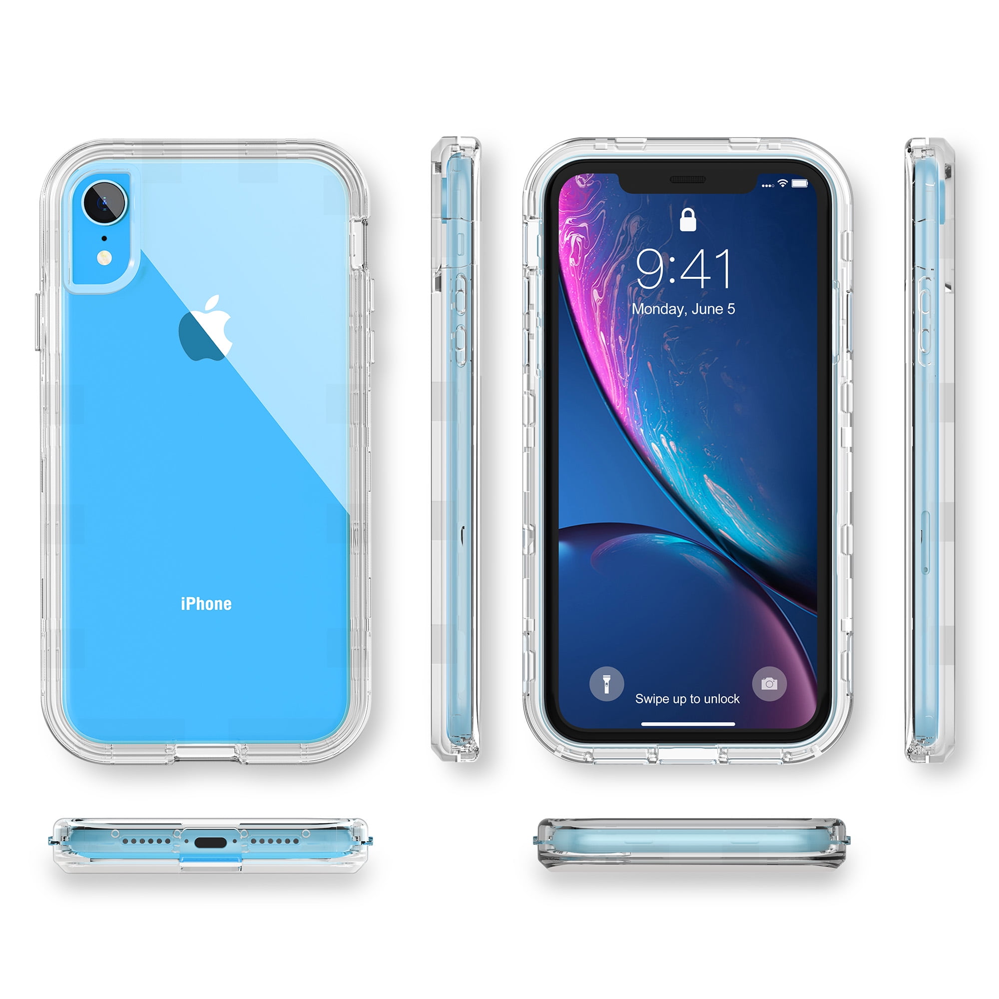 Buy Ulak Iphone Xr Case Stylish Heavy Duty Hybrid Hard Pc Back Cover And Front Bumper Frame Phone Case For Apple Iphone Xr 6 1 Inch For Women Men Girls Boys Crystal Clear