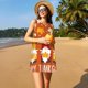 thumbnail image 3 of Easygdp Happy Thanksgiving Three Gnomes para Vestido Transpirable de Mujer, Vestido Suelto de Manga Corta con Pliegues y Bolsillos para el Verano, 3 of 7