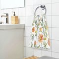 thumbnail image 3 of Yayeee 2 Pack Hand Towels for Bathroom 100% Cotton 16" x 28" Kitchen Towel, Watercolor Wildflowers Pattern, 3 of 7
