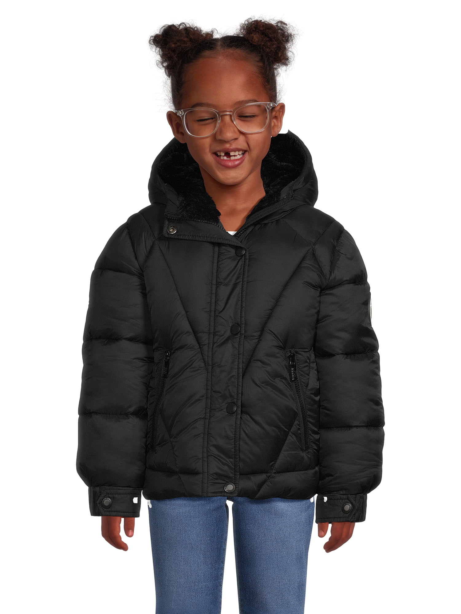 Madden NYC Girls Quilted Winter Puffer Coat with Hood, Sizes 4-16 ...