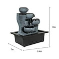 thumbnail image 3 of Willwolf Indoor Water Fountain with LED Lights, Modern Tabletop Waterfall, 10''H 4-Tiered Fountain for Home and Office, 3 of 10