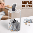 thumbnail image 5 of Hizgo Clear Acrylic Piggy Bank for Adults Must Break to Open, Unopenable for Cash Boys Girls Birthday Gift (10" H x 6" D), 5 of 7