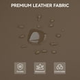 thumbnail image 2 of 43'' Upholstered Faux Leather Bench, Modern Accent Ottoman Bench for Bedroom, Living Room, Dinning Room, Hallway, Brown, 2 of 8