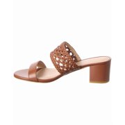 Stuart Weitzman Briar Block 50 Leather Sandal, 9.5, Brown