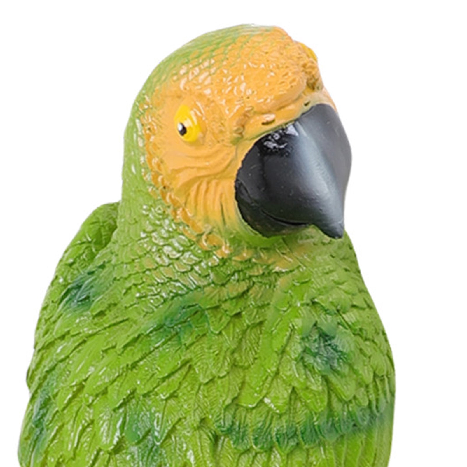 M Buder Lifelike Resin Parrot Statue Tree Hanging Wall Mount Decor for Garden Courtyard Outdoor Sculpture Bird Figurine Left Green (13.78 inches / 35 cm) Weatherproof UV Resistant Yard Art