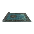 thumbnail image 2 of Ahgly Company Indoor Rectangle Medallion Light Blue Traditional Area Rugs, 2' x 5', 2 of 4