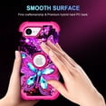 thumbnail image 6 of Casetego for iPhone 16E 5G Case,Glow In The Dark Cute Fashion Blue Crystal Butterfly,Heavy Duty Shockproof Protective Stylish iPhone 16E Phone Case For Women Girls Gifts,Rose Red Butterfly, 6 of 8