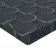 thumbnail image 4 of Ambesonne Geometric Fitted Sheet, Circle Pattern Dark Back, Full Size, Charcoal Grey and Coconut, 4 of 5
