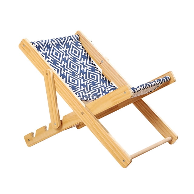 Tumbona ajustable para gatos, sillón reclinable de madera para gatos, cama para gatos