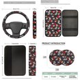 thumbnail image 7 of XYZCANDO Pumpkin Skull 14 Pcs Auto Seat Covers Full Set Steering Wheel Cover Center Console Pad Seat Belt Covers Headrest Covers Cup Coasters for Most Cars SUVs Sedans, 7 of 7