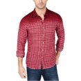 thumbnail image 1 of Michael Kors Mens Dip-Dyed Button Up Shirt, Red, X-Large, 1 of 2