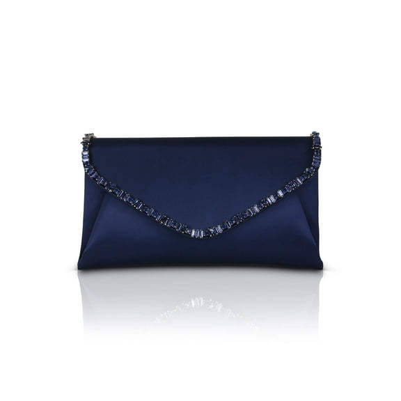 Jewel Badgley Mischka Mika Mixed Crystal Satin Envelope Clutch