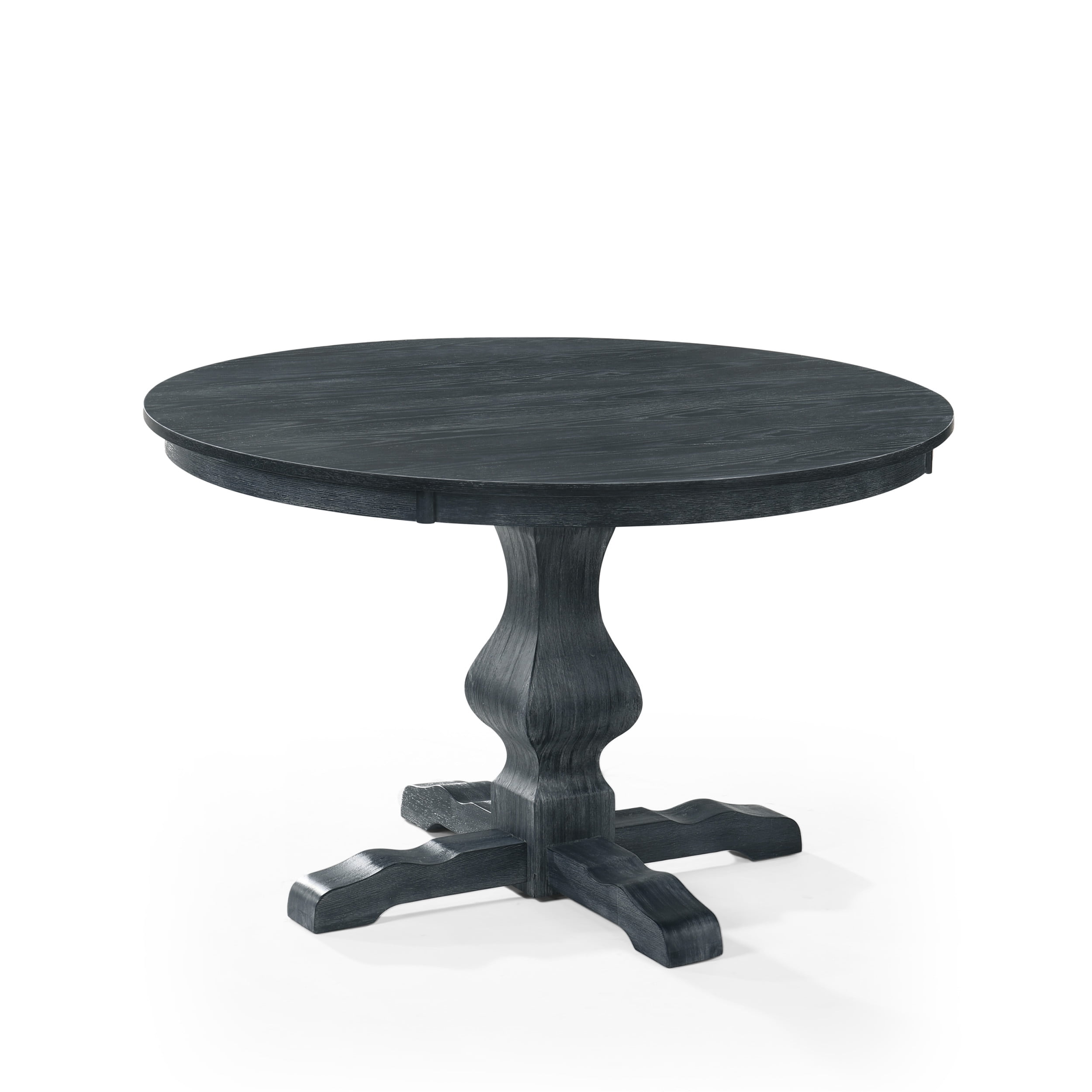 Noble House Merlene Wood Circular Dining Table, Gray