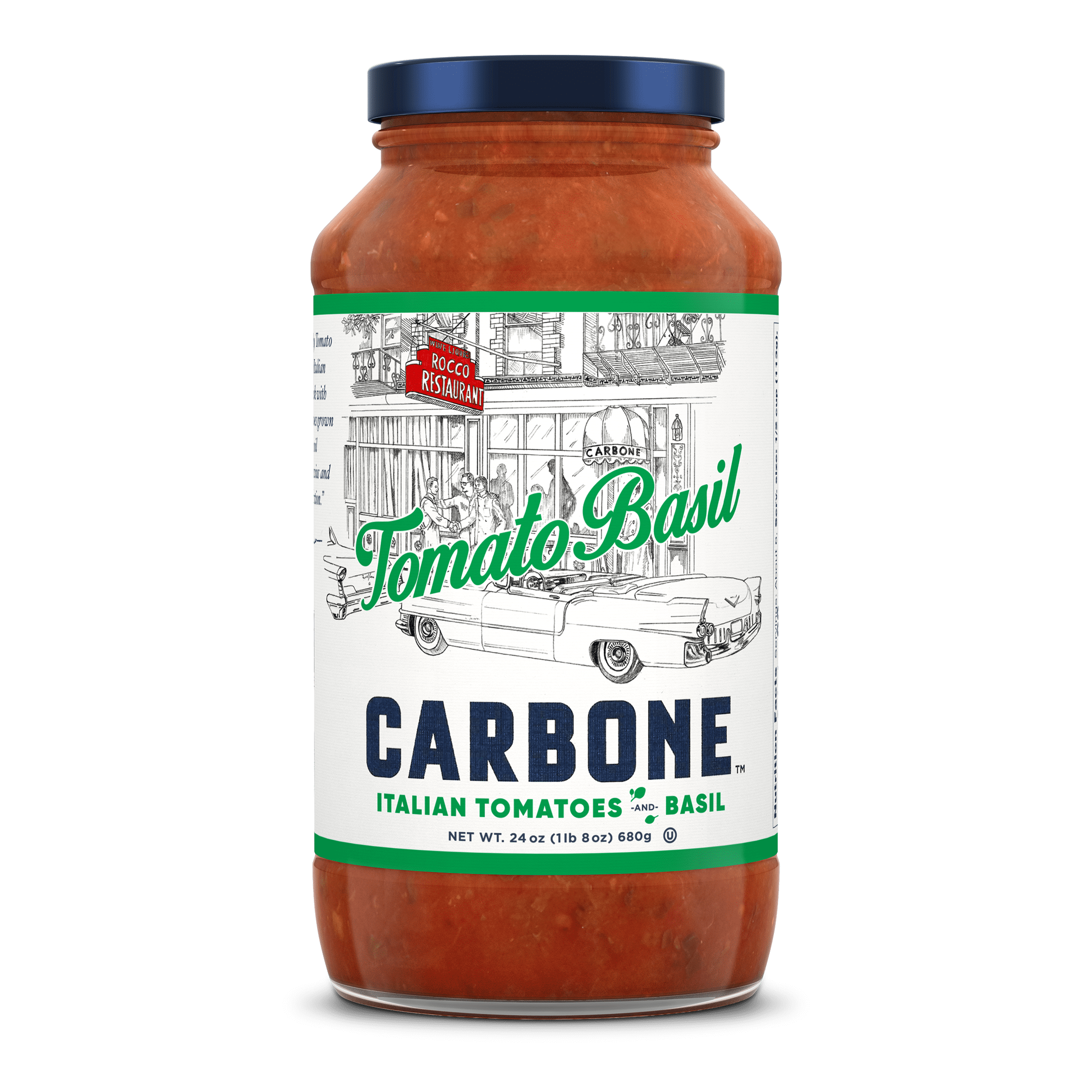 Carbone, Tomato Basil Sauce, 24 oz, Gluten-Free, Slow Cooked