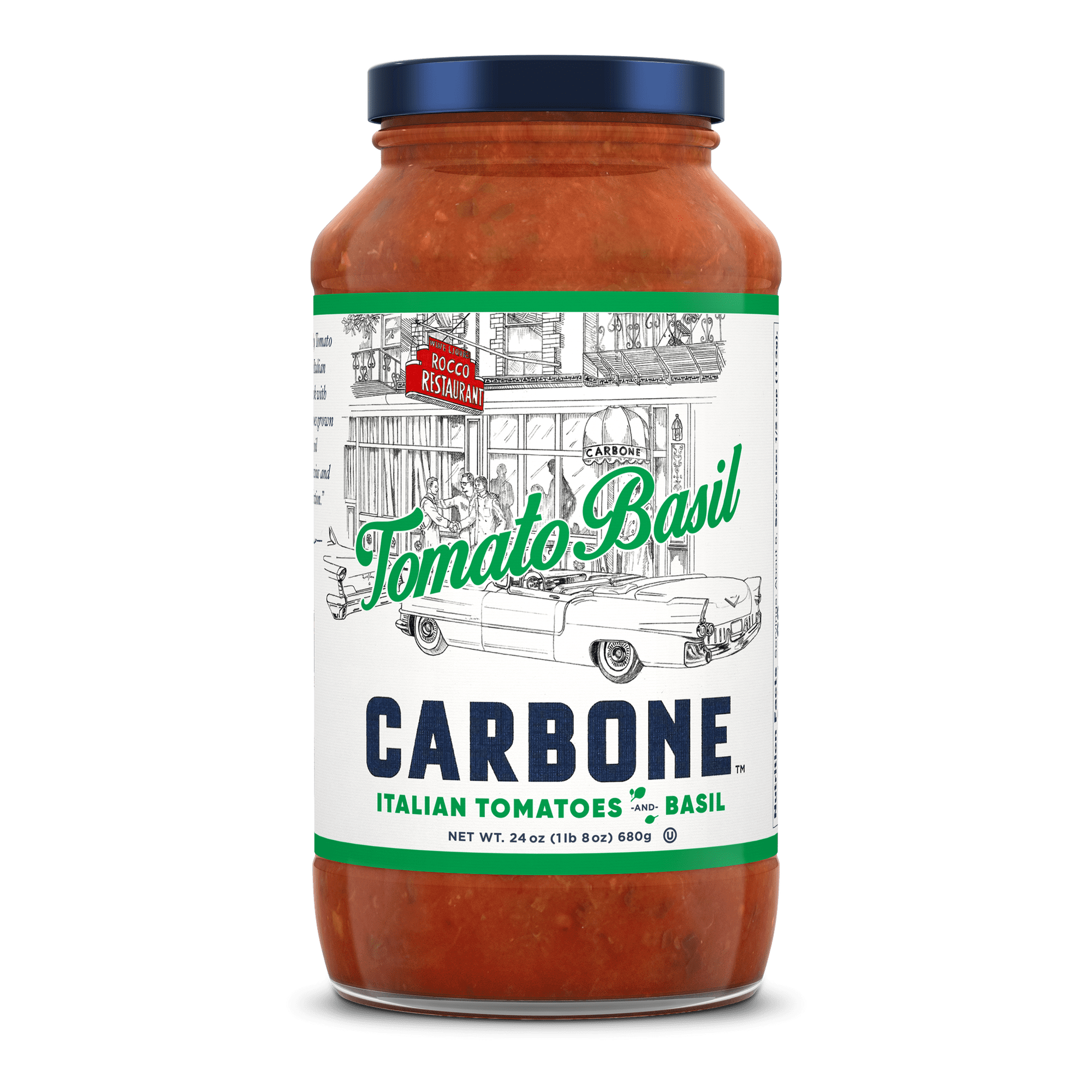 Carbone Fine Food Tomato Basil Pasta Sauce Made with Italian Tomatoes, 24 oz