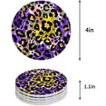 thumbnail image 1 of FMSHPON Leopard Set of 8 Round Coaster for Drinks, Absorbent Ceramic Stone Coasters Cup Mat with Cork Base for Home Kitchen Room Coffee Table Bar Decor, 1 of 4