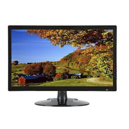 Minicom Cat5 Audio Video Display - 101AV Security Monitor 21.5-Inch Professional Color LED LCD Screen Audio Video Display with VGA and Looping BNC Inputs S
