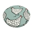 thumbnail image 6 of Uemuo Hand Drawn Chickens Pattern Round Bar Stool Seat Covers Washable Stool Cushion Slipcover Elastic Bar Chair Covers-14 inch, 6 of 7