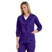 Landau All Day Women's Two Pocket Snap Front Scrub Jacket, Style 3507