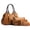 Brown, variant on 4Pcs Retro Shoulder Bag Set, Genuine Leather Soft Top Handle Tote Satchel Purses for Women