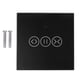 thumbnail image 1 of Interruptor de cortina inteligente WiFi cambio táctil inalámbrico aplicación Control remoto persianas enrollables interruptor de obturador enchufe UE 90-250V negro, 1 of 14