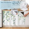 thumbnail image 5 of Spring Eucalyptus Leaves Cabinet Curtain 35"Wx35"L, Dustproof Under Sink Skirt with Self Adhesive Tape, Botanical Summer Cabinet Curtain Cover for Kitchen Sink, Bathroom Vanity, Laundry Room, 5 of 9