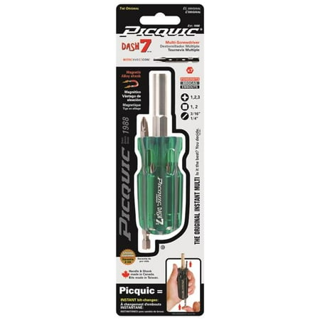 

Picquic 2006200 4.75 in. Dash 7 Compact Multi-Bit ScrewDriver - 7 Piece