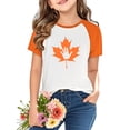 thumbnail image 2 of YUNAFFT T-shirt Imprimé Garçons & Filles Manches Raglan Style Décontracté & Festif Design Orange Vacances, 2 of 9