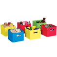 thumbnail image 2 of Guidecraft School Supply 6 piece Fabric Storage Bin Set in Multicolor, 2 of 3