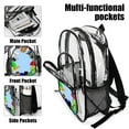 thumbnail image 4 of Sprunki Stylish Mesh & Transparent Clear Backpack – Trendy, Durable & Lightweight for School, Work Or Travel, 4 of 7