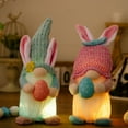 thumbnail image 4 of Jlong 2 Pack Lighted Bunny Easter Gnome Plush, Handmade Scandinavian Swedish Tomte, LED Light Up Elf Toy Easter Present, Battery O, 4 of 9
